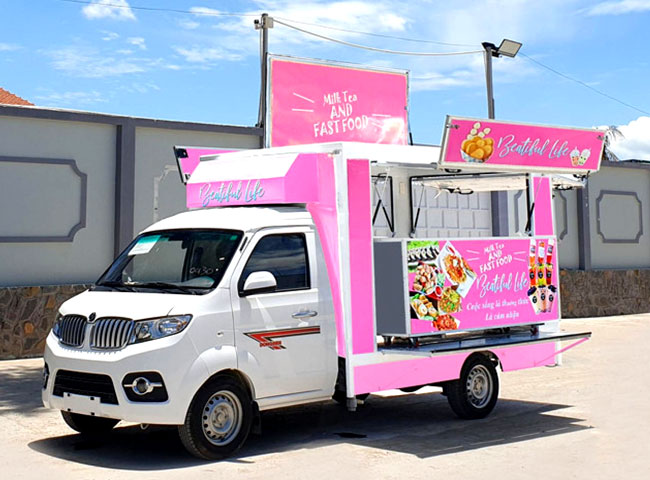 Mẫu xe tải bán cafe