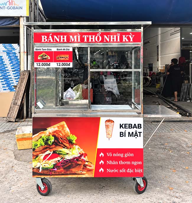 Mua xe bán bánh mì Kebab bí mật 1m2