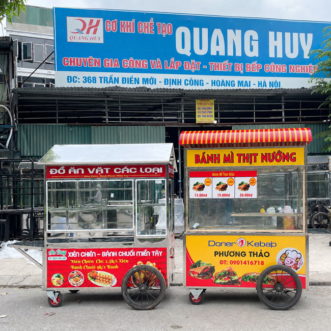 Mua xe bánh mì Doner Kebab Phương Thảo 1m2 XBM-TNK 1.2 tại Quang Huy
