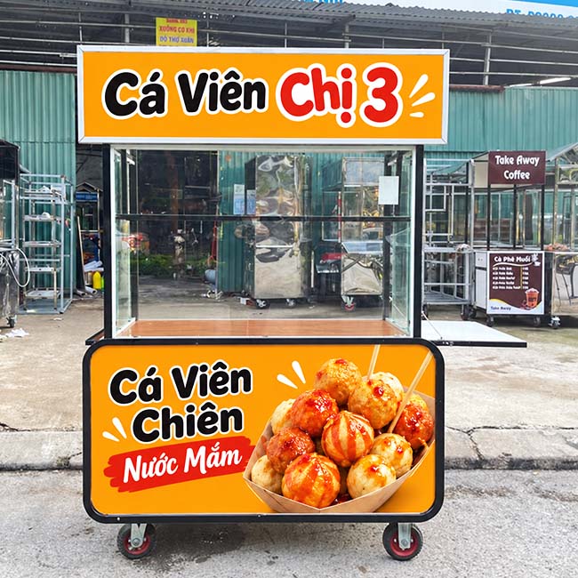 Mua xe cá viên chiên nước mắm Quang Huy giá tốt