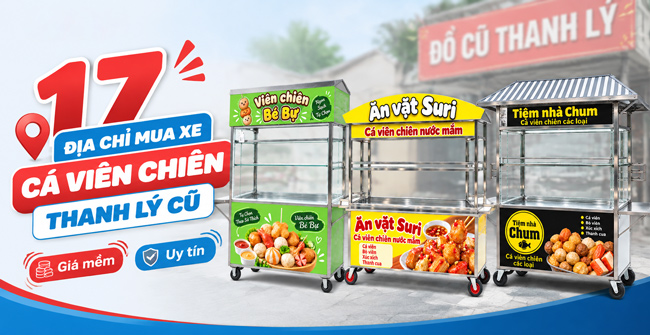Địa chỉ mua xe cá viên chiên thanh lý cũ