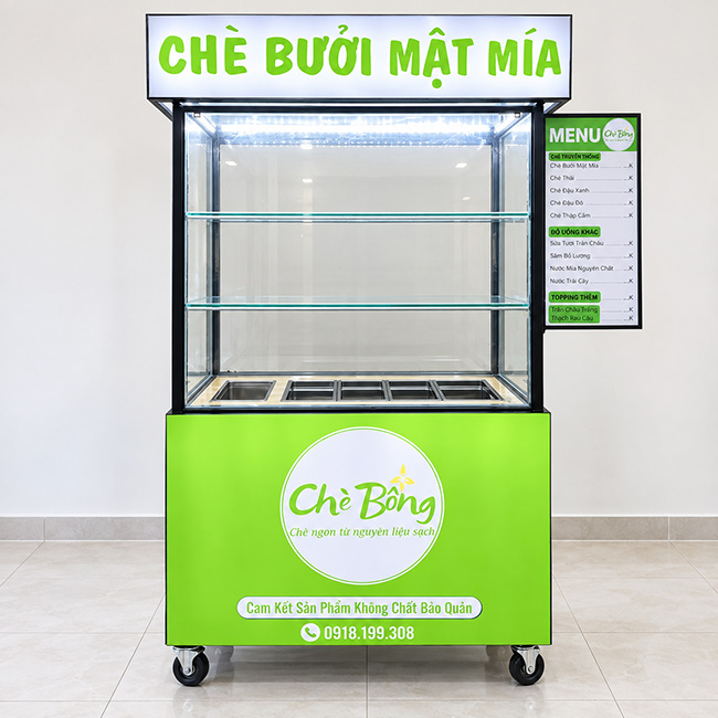 Mua xe đẩy bán chè Bông Quang Huy giá tốt