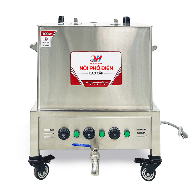 Nồi vuông nấu phở điện 100l