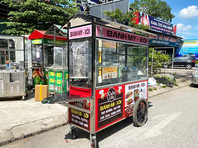 Phân loại xe đẩy bán xôi phổ biến