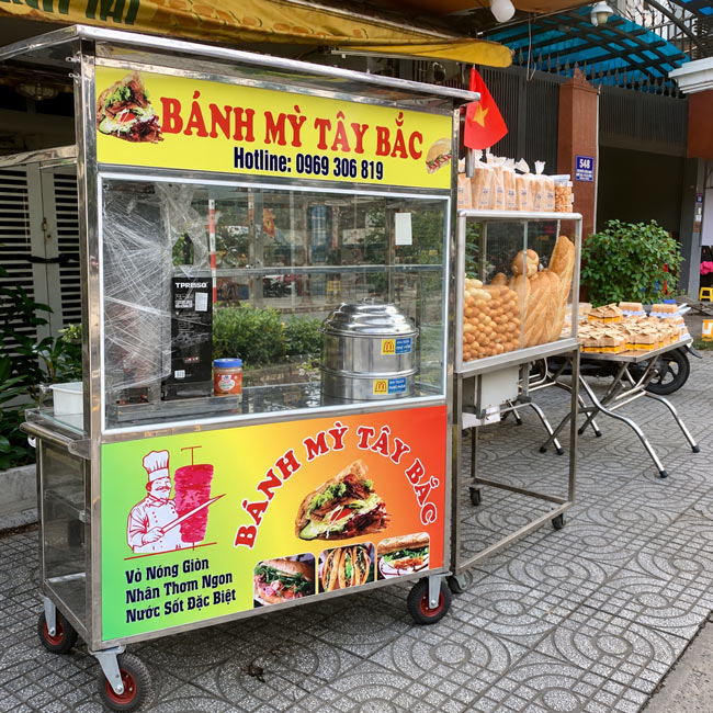 Quầy bánh mì Doner Kebab bán cố định