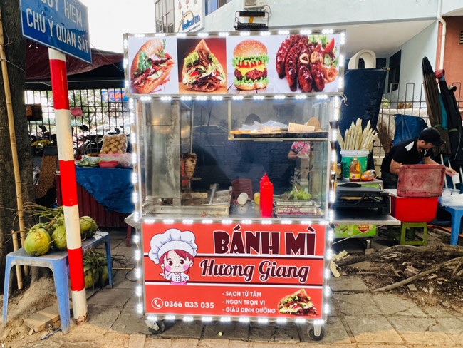 Quầy bánh mì mang đi quy mô nhỏ
