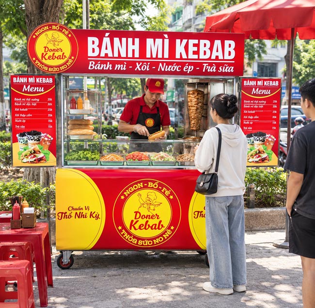 Quầy Kebab Gần Khu Công Nghiệp