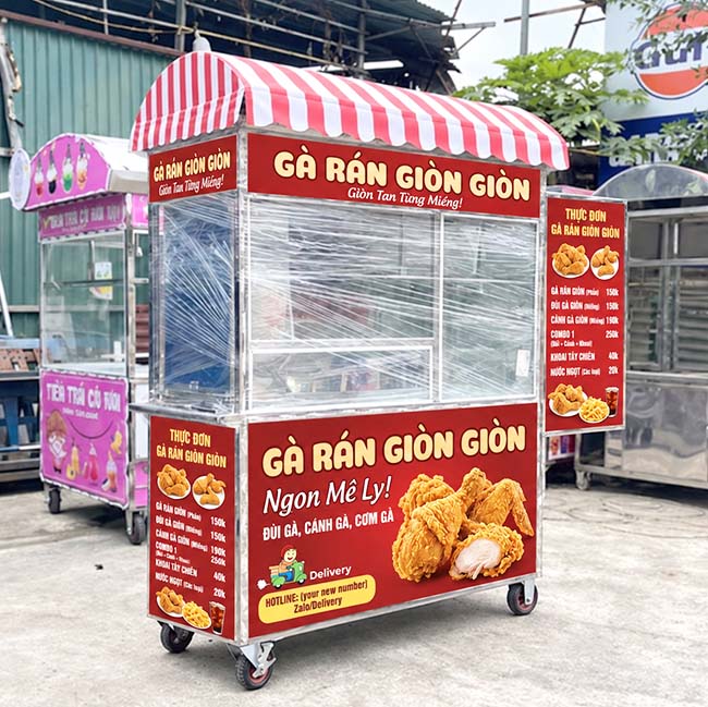 Sắp xếp xe bán gà rán 1m5 thế nào cho hợp lý