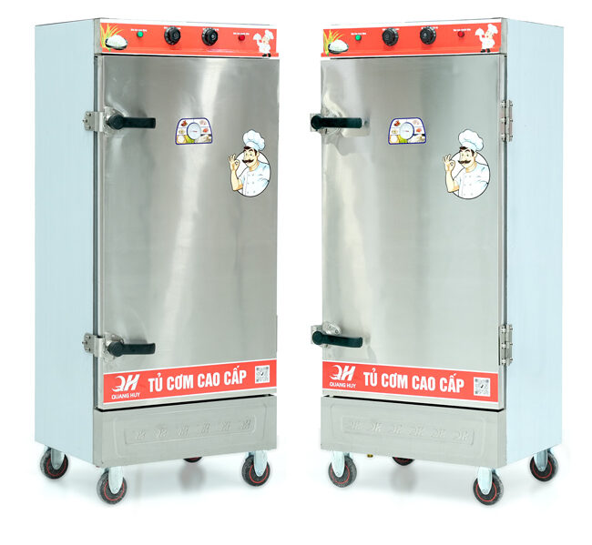 Tủ cơm công nghiệp 40kg thiết kế inox thuận tiện vệ sinh