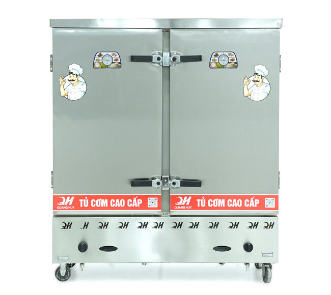 Tủ hấp cơm 100kg dùng gas