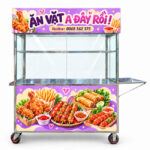 Tủ kính bán đồ ăn vặt