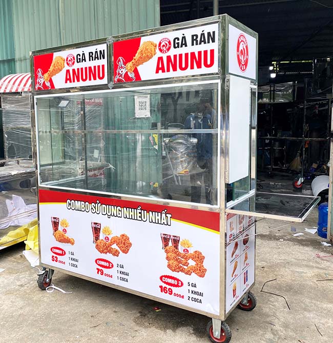 Ưu điểm của xe bán gà rán mái bằng Anunu 1m8