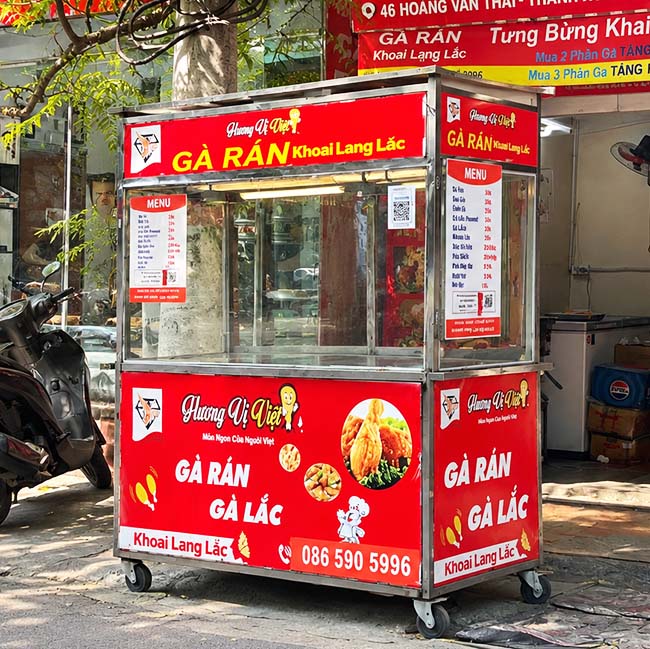 Ưu điểm của xe gà rán mái bằng 1m5