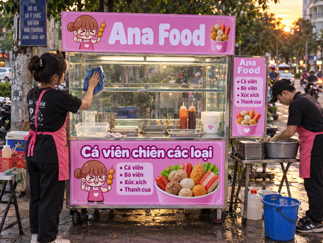 Vệ sinh sau mỗi ca bán hàng