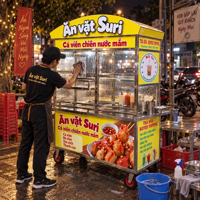 Vệ sinh xe đúng cách sau mỗi ngày bán