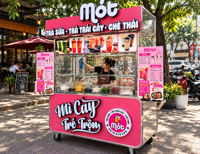 Vệ sinh xe sau khi kết thúc buổi bán