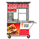 Xe bán bánh mì Kebab Bí Mật 1m2 mái bằng XBM-TNK 1.2