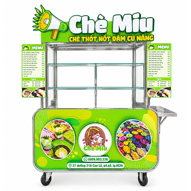 Xe bán chè Miu mái bằng XI-120-MB