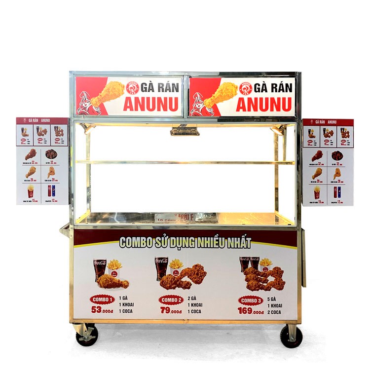 Xe bán gà rán mái bằng Anunu 1m8
