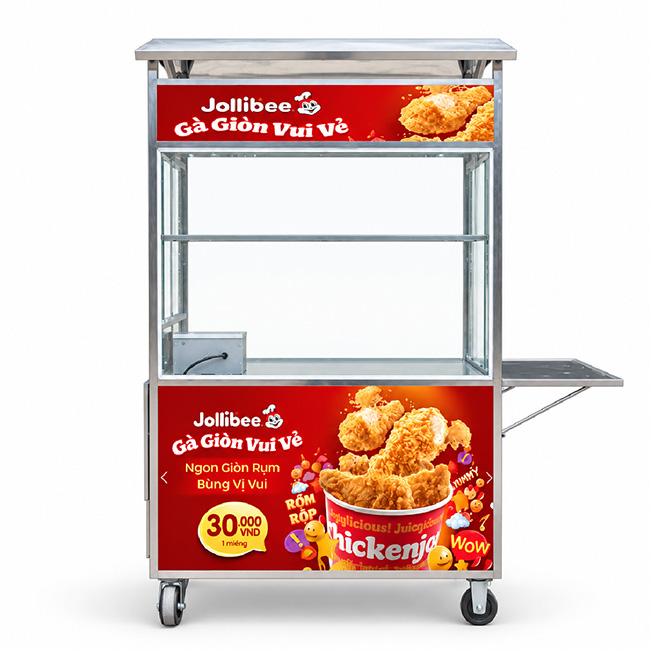 Xe bán gà rán mái chùa Jolibee 1m2 XI-120-MB
