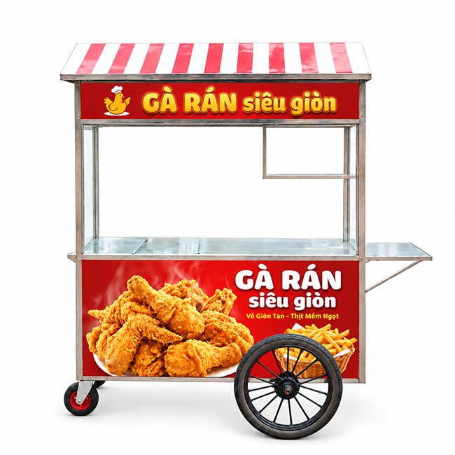 Xe bán gà rán siêu giòn mái chùa 1m5 XI-150-MB