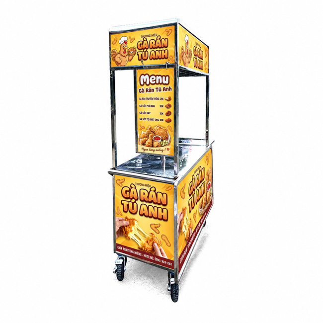 Xe bán gà rán Tú Anh 1m5 mái bằng XI-150-MB