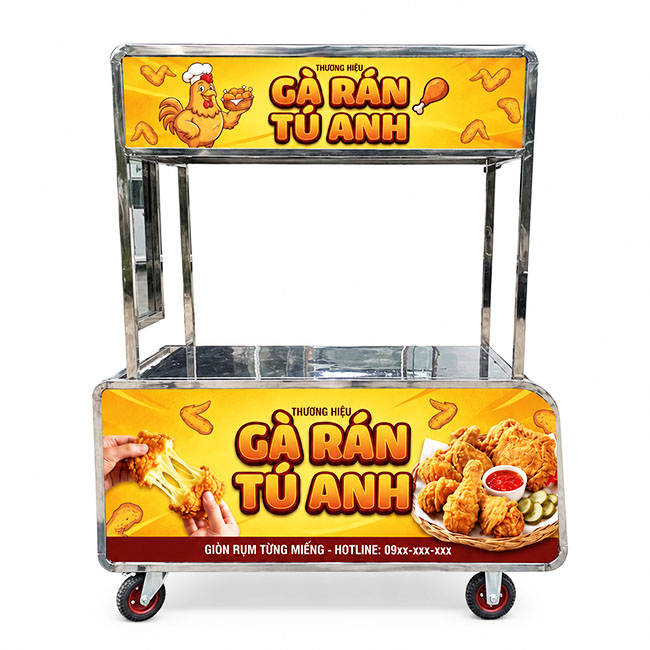 Xe bán gà rán Tú Anh 1m5 mái bằng XI-150-MB