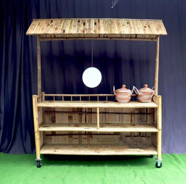Xe bán xôi bằng tre nên chọn kích thước phù hợp