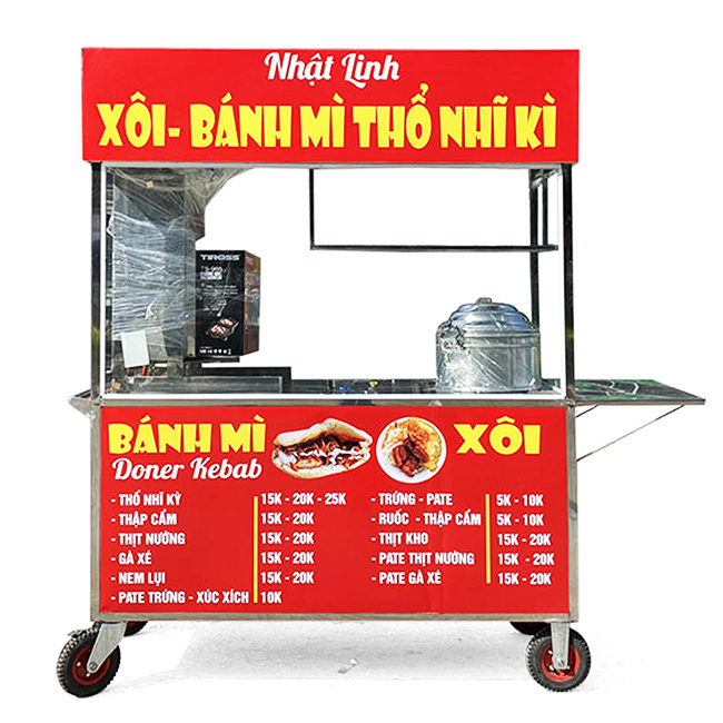 Xe bán xôi bánh mì Thổ Nhĩ Kỳ Nhật Linh 1m6
