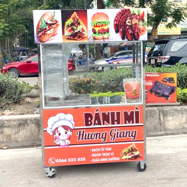 Xe bánh mì Doner Kebab Hương Giang 90cm