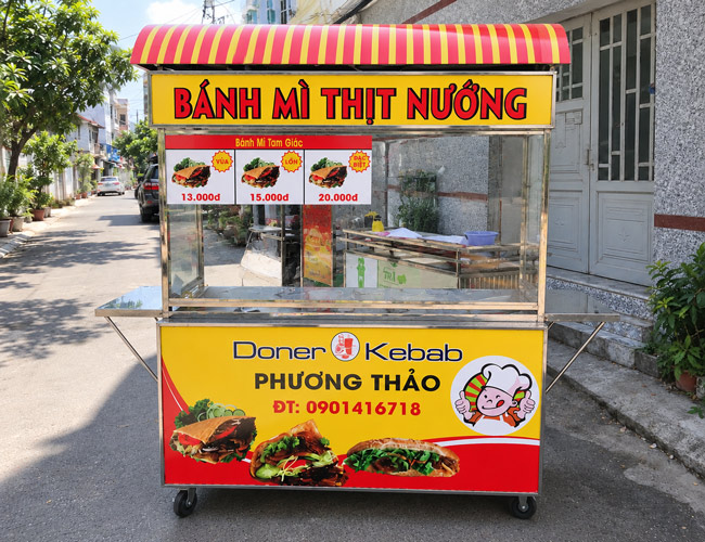 Xe bánh mì Doner Kebab Phương Thảo 1m2