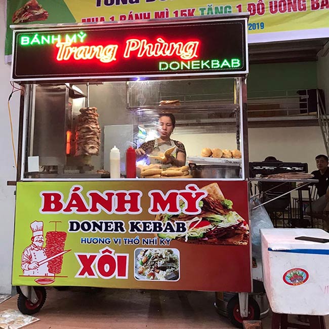 Xe bánh mì Doner Kebab chi phí đầu tư thấp