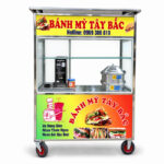 Xe bánh mì Doner Tây Bắc 1m8 mái bằng XBM-TNK1.8-MB