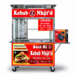 Xe bánh mì Kebab Nhật’d 1m XBM-TNK1.0 mái bằng