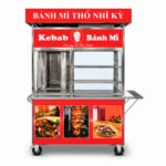 Xe bánh mì Thổ Nhĩ Kỳ 1m2 mái bằng XBM-TNK 1.2 màu đỏ
