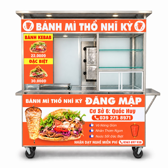 Xe bánh mì Thổ Nhĩ Kỳ Đăng Mập 1m8 XBM-TNK 1.8