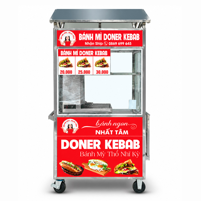 Xe bánh mì Thổ Nhĩ Kỳ Nhất Tâm 1m mái chùa XBM-TNK1.0