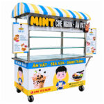 Xe đẩy bán chè Mint mái vòm XI-150-MV