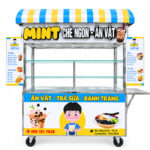 Xe đẩy bán chè Mint mái vòm XI-150-MV