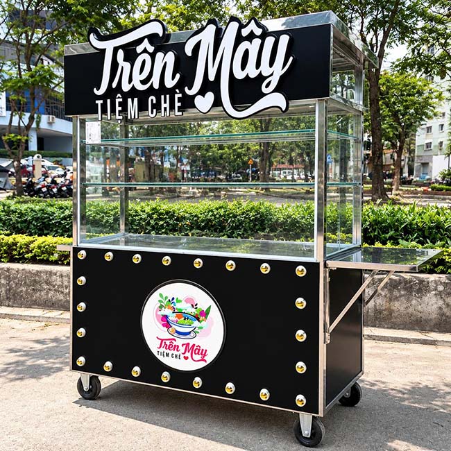 Xe đẩy bán chè tiệm chè trên mây mái bằng được nhiều người lựa chọn