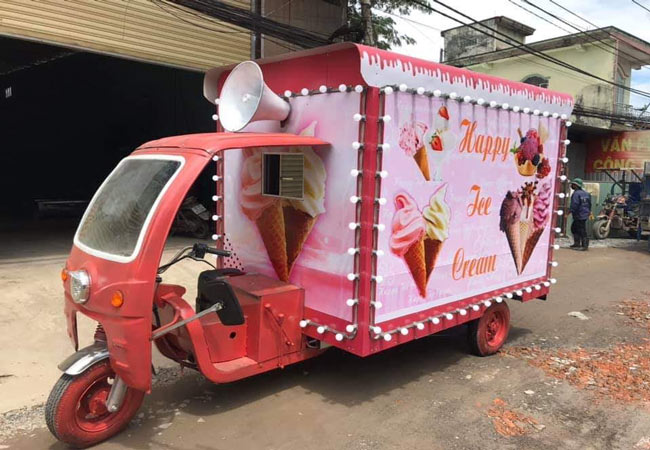 Xe điện bán hàng rong giúp tiết kiệm chi phí mặt bằng