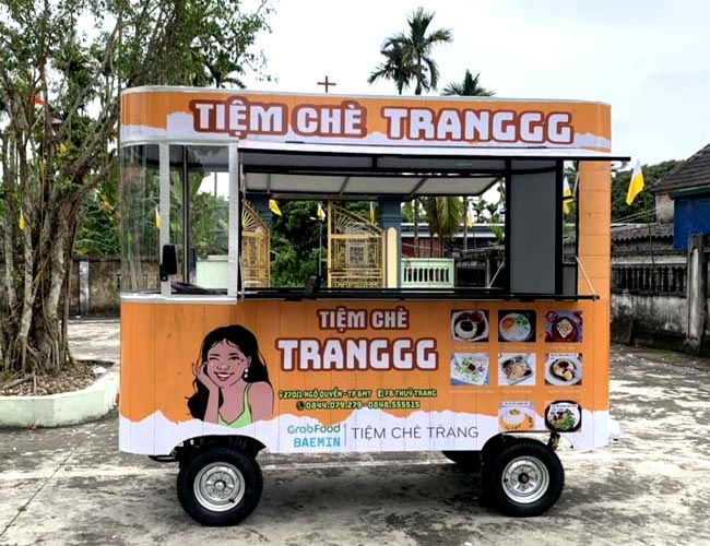 Xe điện bán hàng rong tích hợp nhiều thiết bị