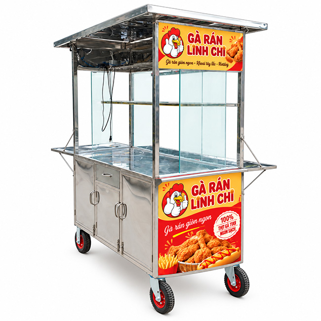 Xe gà rán mái bằng Linh Chi 1m8 decal ấn tượng
