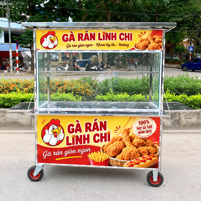 Xe gà rán mái bằng Linh Chi 1m8 Quang Huy