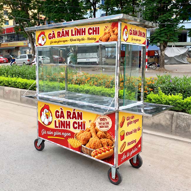 Xe gà rán mái bằng Linh Chi 1m8 thiết kế ấn tượng