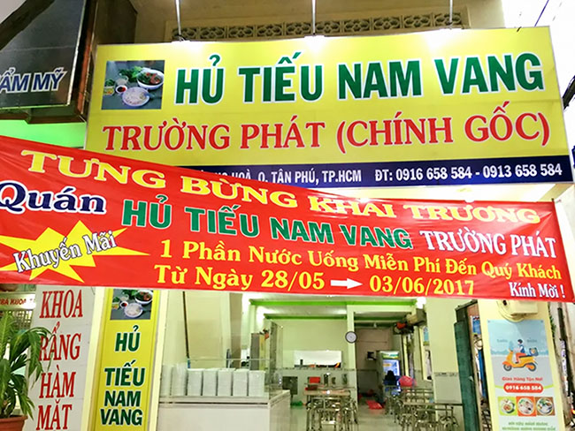 Bảng hiệu hủ tiếu bằng bạt Hiflex