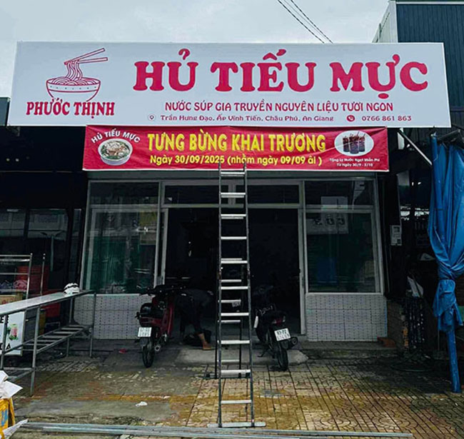 Báo giá làm bảng hiệu hủ tiếu
