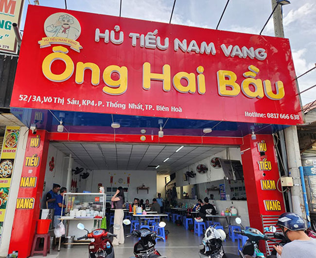 Chọn màu sắc bảng hiệu hủ tiếu