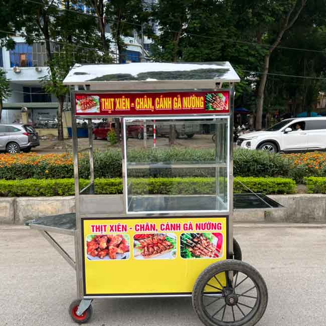Giá xe bán thịt xiên có lò nướng