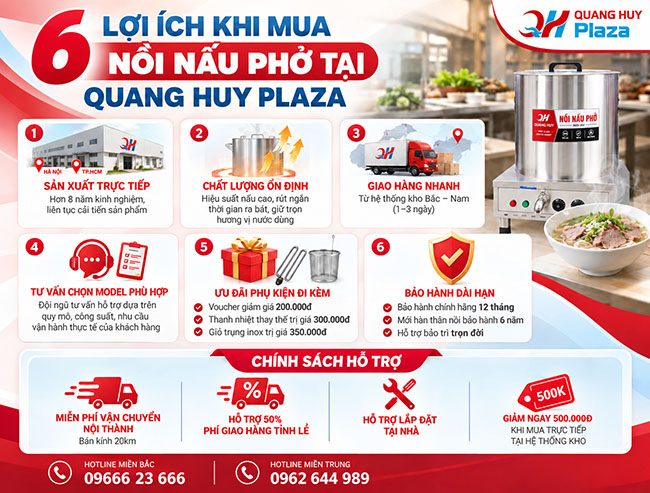 Lợi ích khi mua nồi nấu phở tại Quang Huy